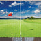 Sports Curtains, Golf Field Flag in the Hole Clouds Sky Summertime Golfing Landscape, Living Room Bedroom Window Drapes 2 Panel Set, 108" X 90", Green Blue