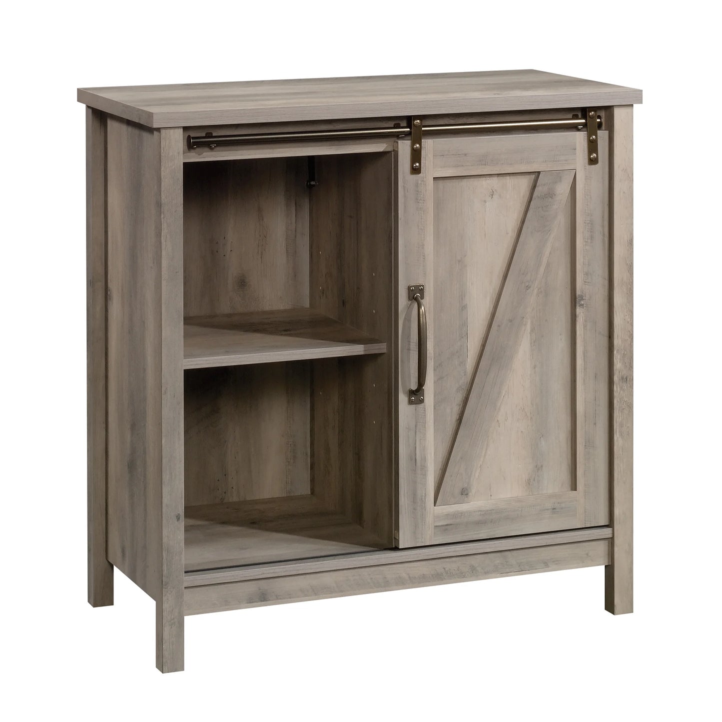 Modern Farmhouse Accent Storage Cabinet, Rustic Gray Finish