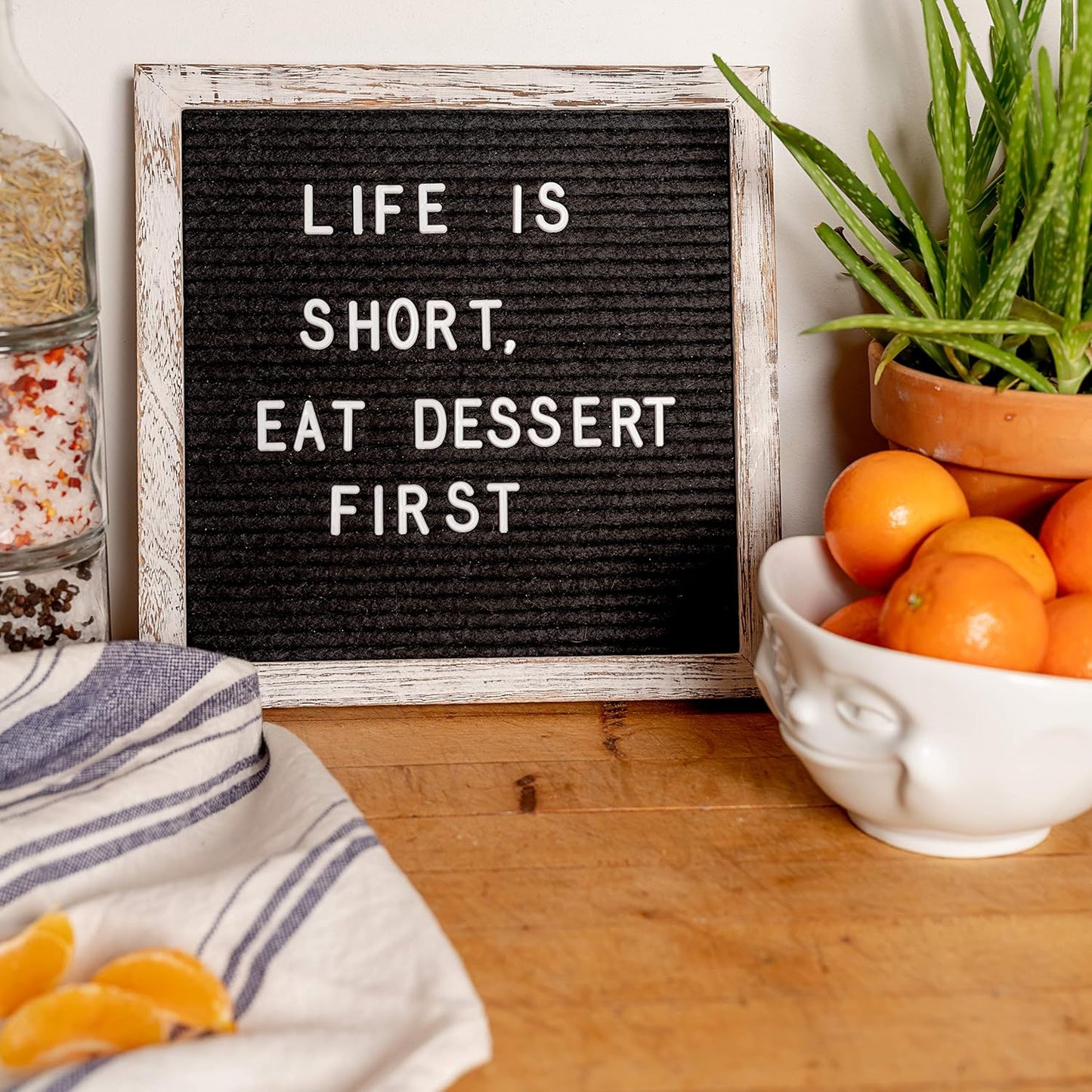 Felt Letter Board with Letters and Numbers 10X10 Inch, Felt Board with Letters Back to School Sign Classroom Decor, Baby Announcement Sign, First Day of School Board, Wifi Password Sign