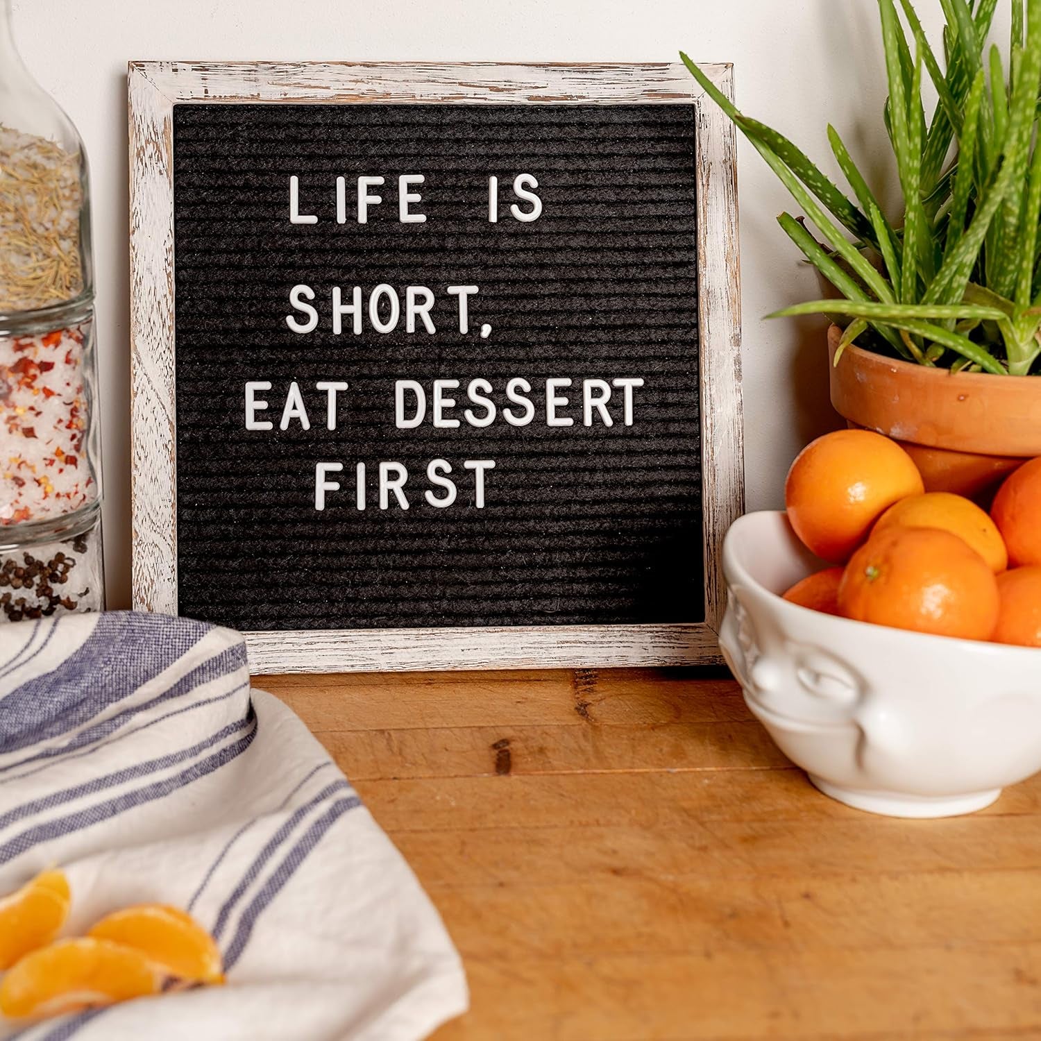 Felt Letter Board with Letters and Numbers 10X10 Inch, Felt Board with Letters Back to School Sign Classroom Decor, Baby Announcement Sign, First Day of School Board, Wifi Password Sign