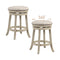 24/26.5 Inches Swivel Bar Stools Set of 2 Wth Wooden Frame