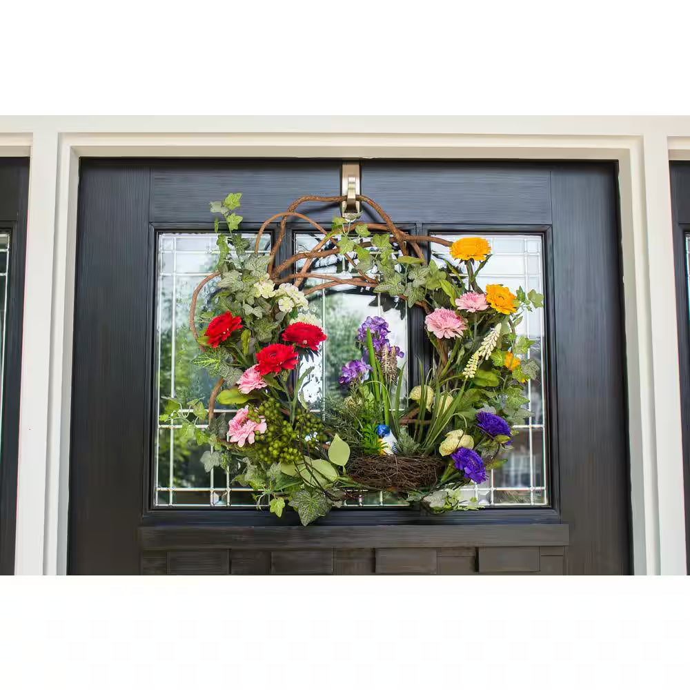 22 In. Artificial Spring Floral Wreath