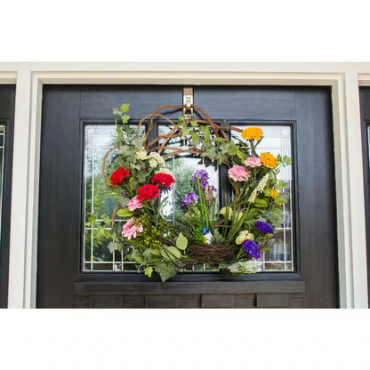 22 In. Artificial Spring Floral Wreath