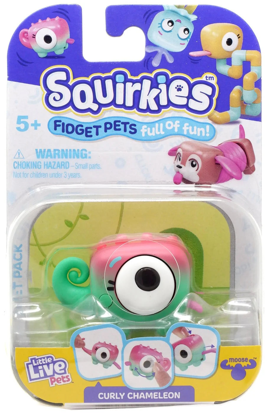 Little Live Pets Squirkies Curly Chameleon Figure