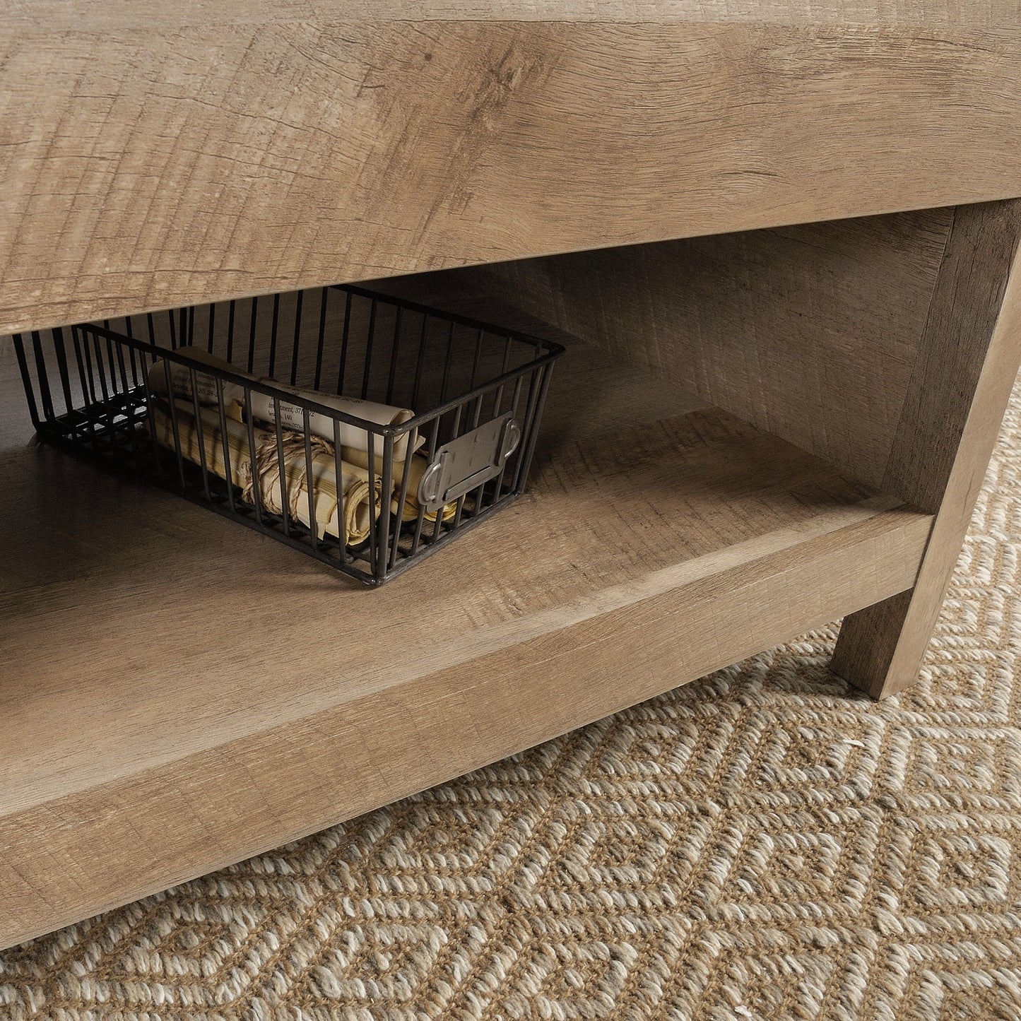 Bridge Acre Wood Lift-Top Coffee Table in Lintel Oak, Lintel Oak Finish