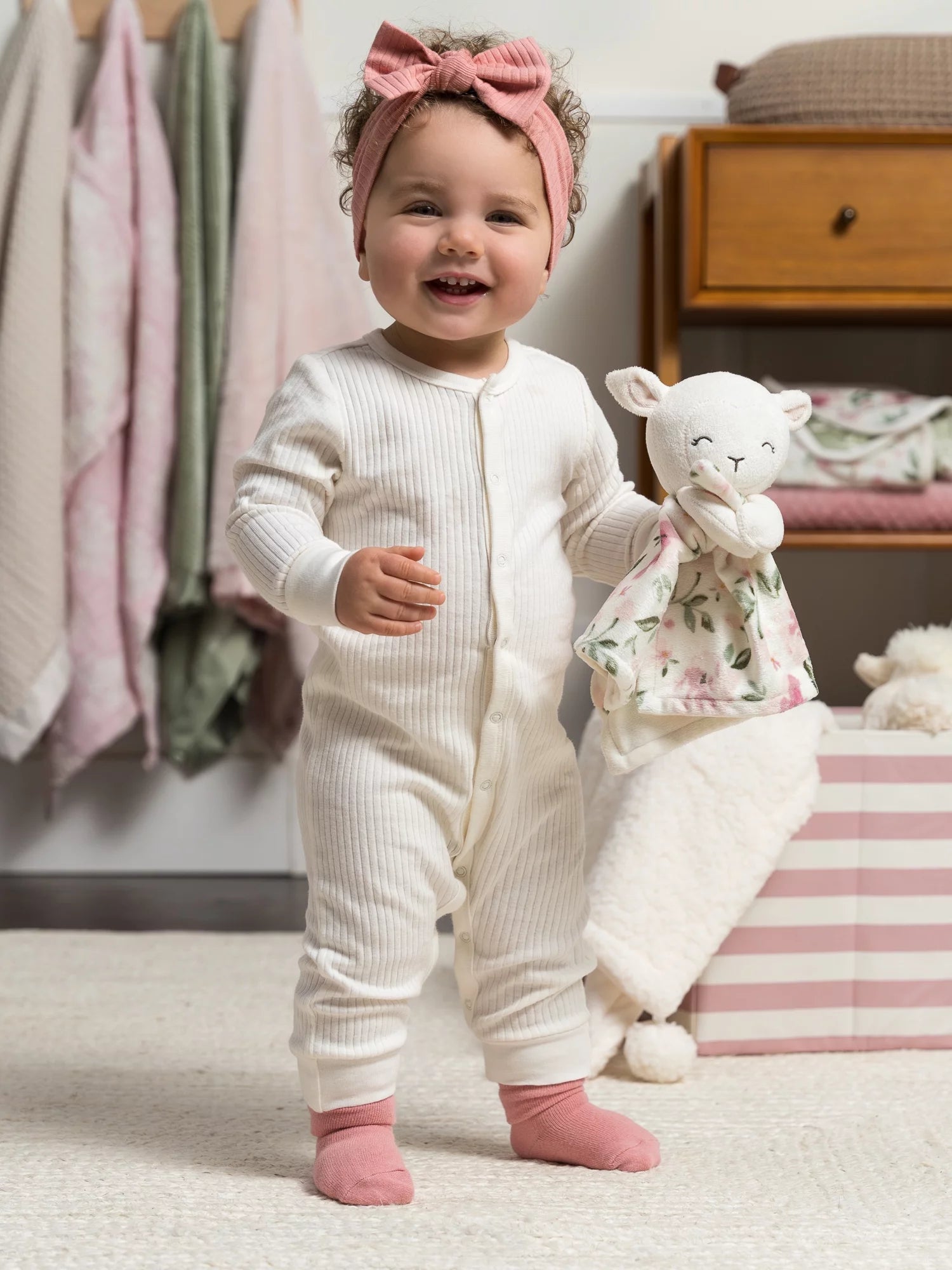 by Gerber Baby & Toddler Girl or Boy Unisex Plush Security Blanket, Ivory Sheep