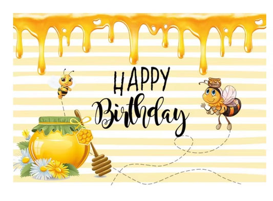 Maya the Bee Photography Background Sunflowers Baby Bee Day Newborn Backdrops Photo Studio Birthday Party Backdrops Custom