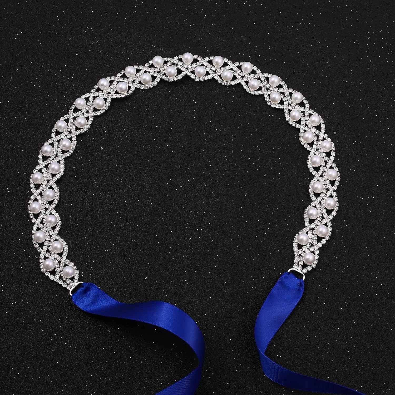 Crystal Wedding Belt Pearls Bridal Belt Handmade Rhinestone Wedding Dress Belt for Bride Bridesmaid Gowns