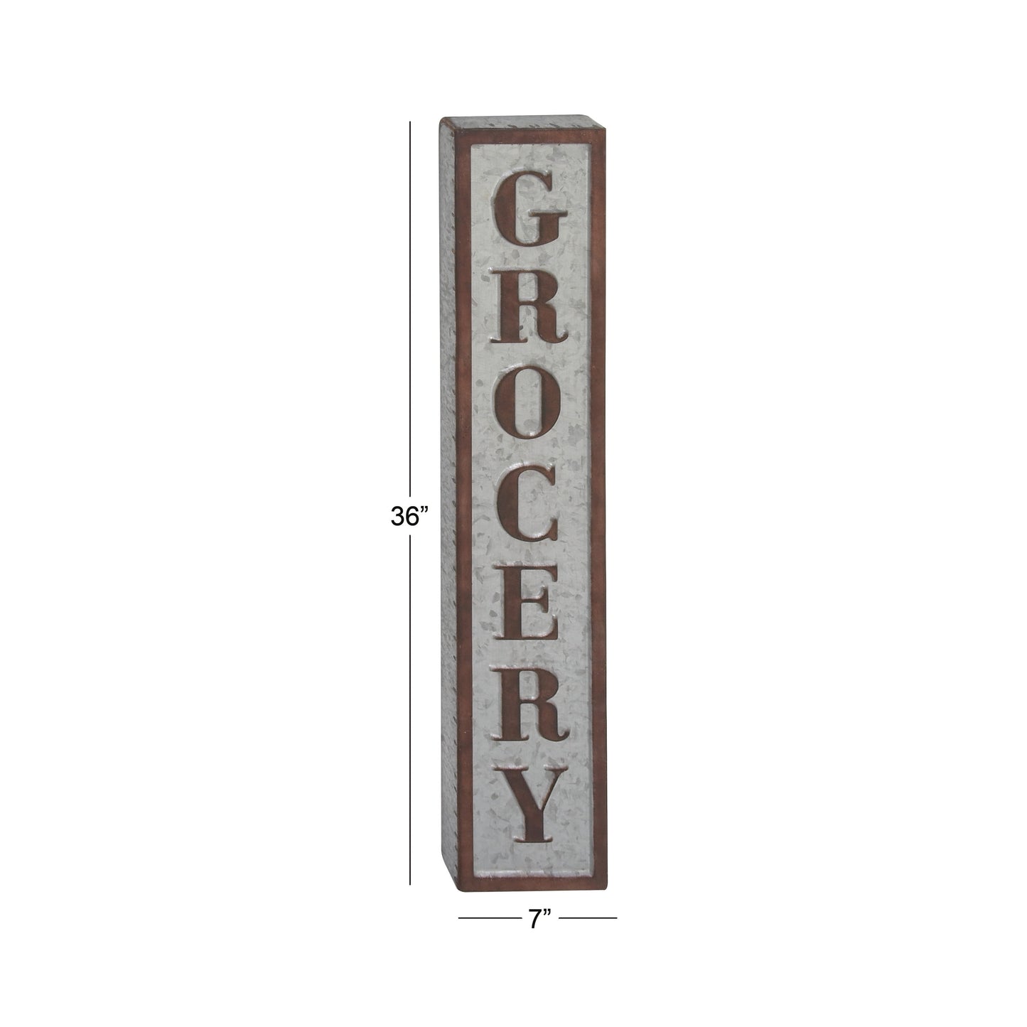 Indoor Brown Metal Farmhouse Sign Wall Decor