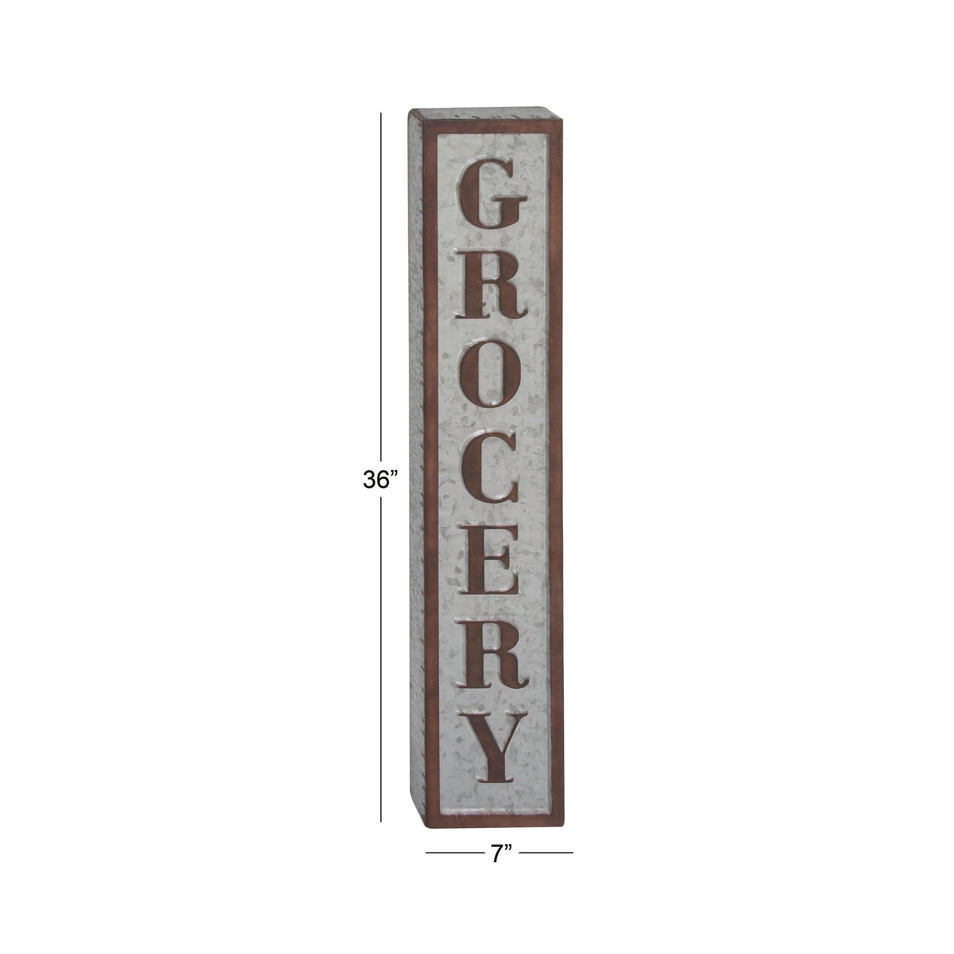Indoor Brown Metal Farmhouse Sign Wall Decor