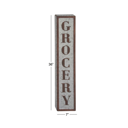 Indoor Brown Metal Farmhouse Sign Wall Decor