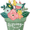 Hello Spring Decorations for Home Spring Welcome Wreaths Sign for Front Door for Home Hanging Sign(Spring on the Farm Style)