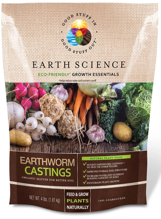 Earth Science Growth Essentials Organic Earthworm Castings 4 Lb