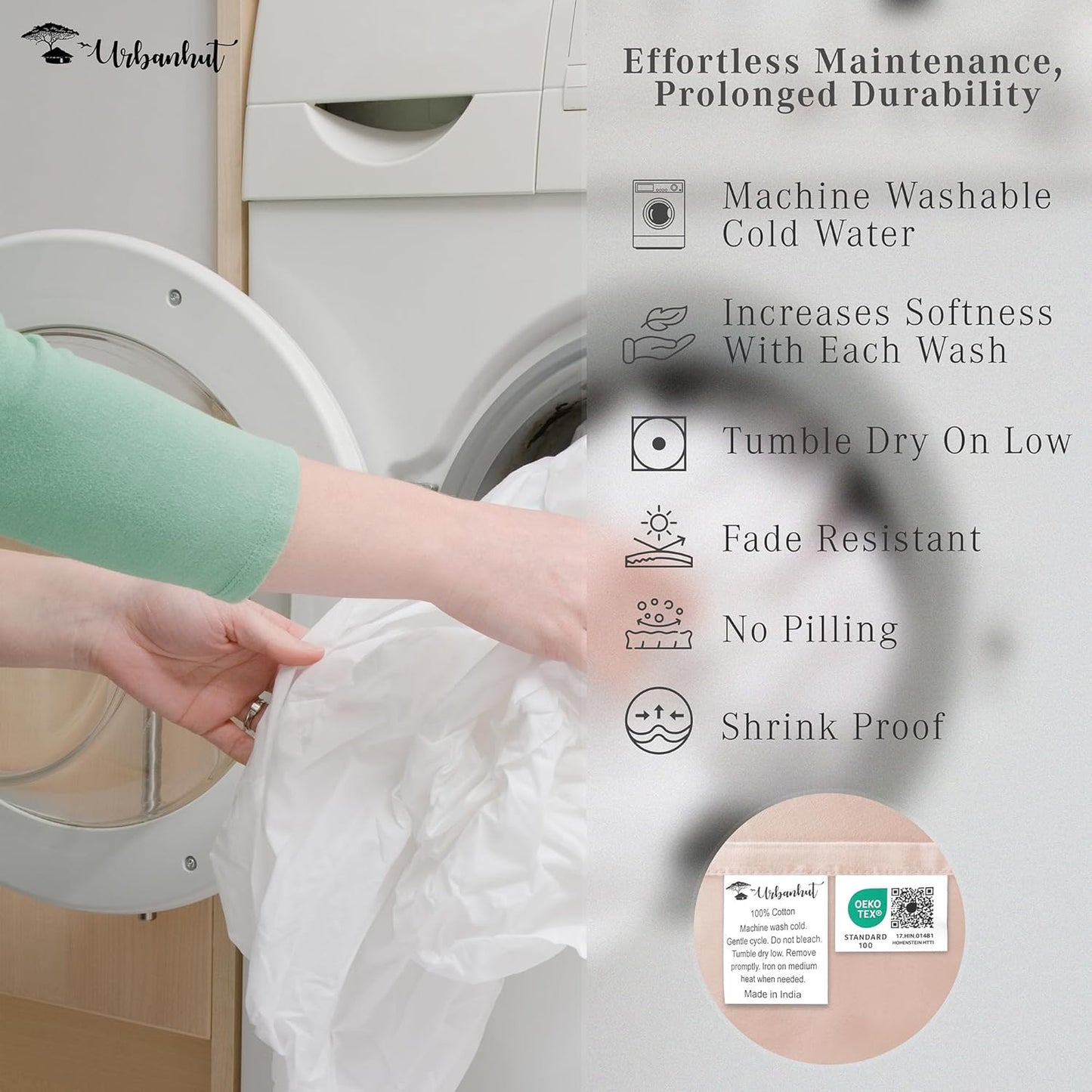 Twin Size Sheets 100% Pure Cotton, 1000 Thread Count 3 Pc Bed Sheet Sets, Soft & Breathable, Luxury Hotel Sheets Fits 16" Elasticized Deep Pocket, Sateen Weave, Solid, Sand