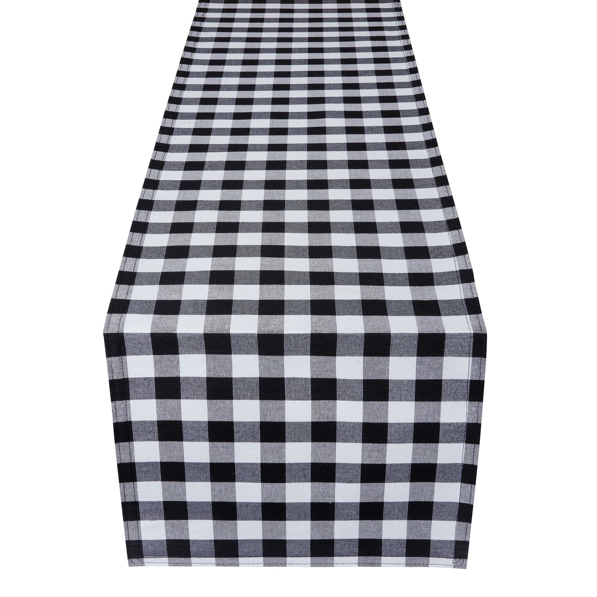 Buffalo Check Table Runner - Black/White - 13 in X 90 In