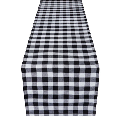 Buffalo Check Table Runner - Black/White - 13 in X 90 In