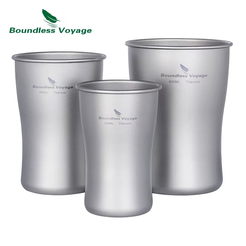 Titanium Beer Travel Mug Single Layer Cup Ultralight Coffee Tea Juicy Cup for Outdoor Camping Picnic Home Use