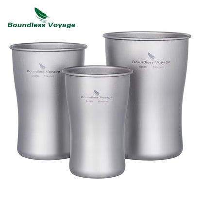 Titanium Beer Travel Mug Single Layer Cup Ultralight Coffee Tea Juicy Cup for Outdoor Camping Picnic Home Use