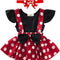 Polka Dots Tutu Costume for Baby Girl Princess 1St Birthday Party,Dress up W/Overall Suspender Skirt,Headband