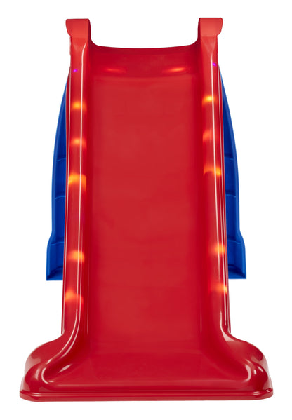 Light up First Slide Indoor Outdoor Playground Slide, Folding Easy Storage, Red, Blue, Kids Toddlers Boys Girls, 18 Months to 6 Years