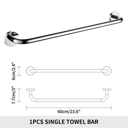 Wall Mounted Chrome Polished Bathroom Storage Rack Toilet Paper Holder Towel Bar Shelf Liquid Soap Holder Toilet Accessories