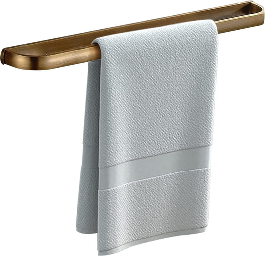 Brass Towel Bar, Antique Bathroom 23.6 Inch Bath Towel Holder Rack, Wall Mounted Bathroom Accessory Towel Rod Hanger Retro