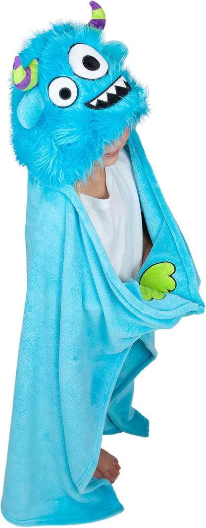 Wearable Hooded Blanket for Kids, Animal Hooded Blanket (Bear)