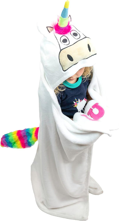 Wearable Hooded Blanket for Kids, Animal Hooded Blanket (Bear)