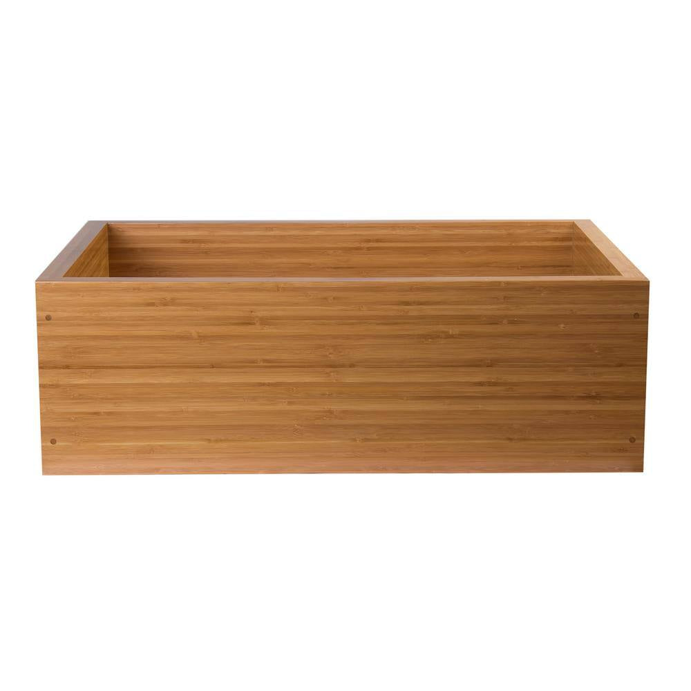 Farmhouse/Apron-Front Bamboo 30 In. Single Bowl Kitchen Sink