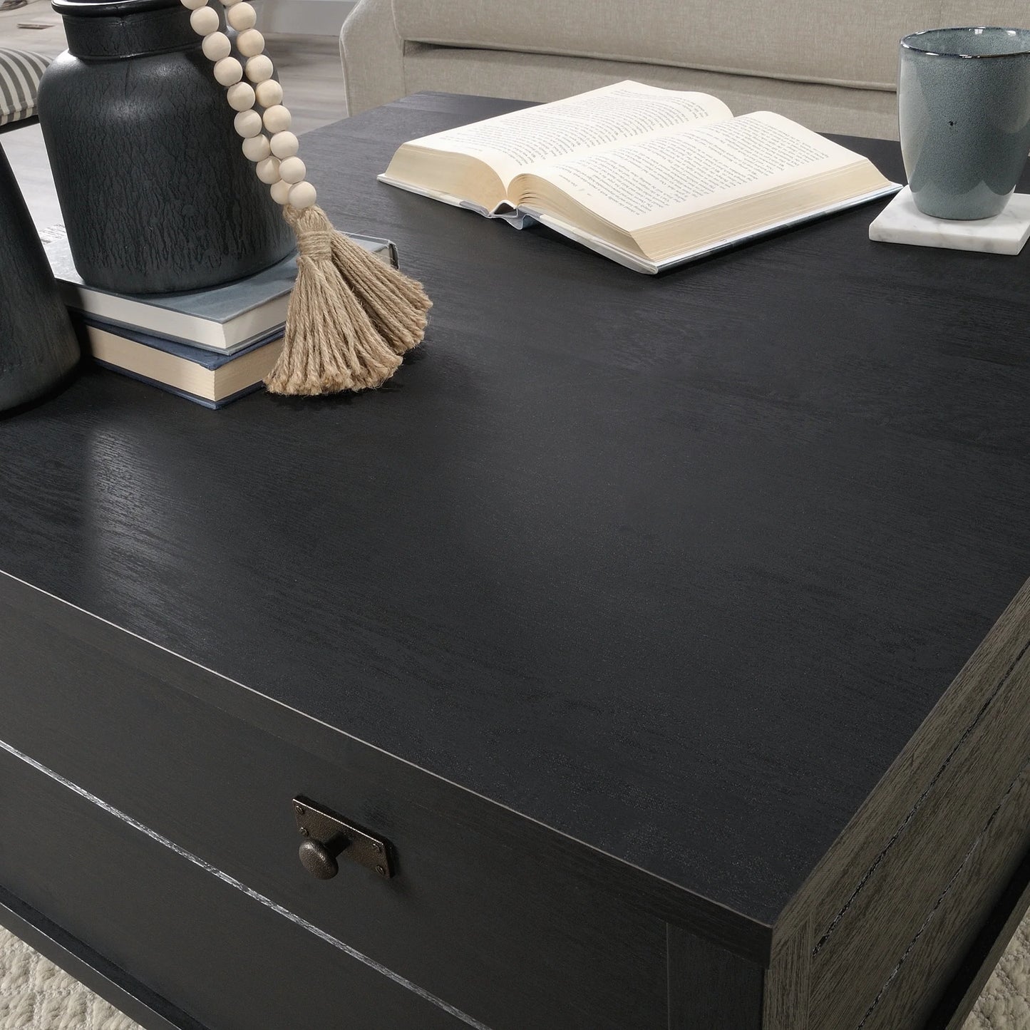 Cottage Road Storage Coffee Table in Raven Oak, Raven Oak Finish