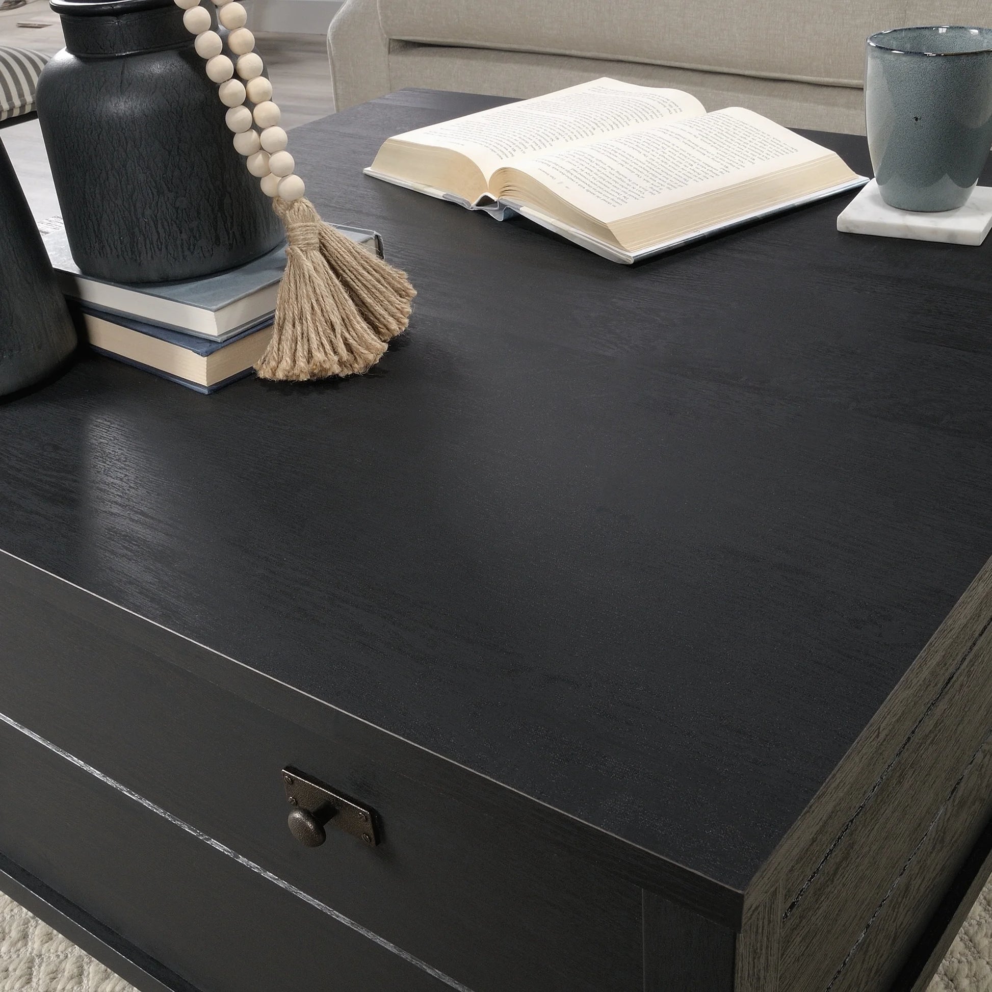 Cottage Road Storage Coffee Table in Raven Oak, Raven Oak Finish