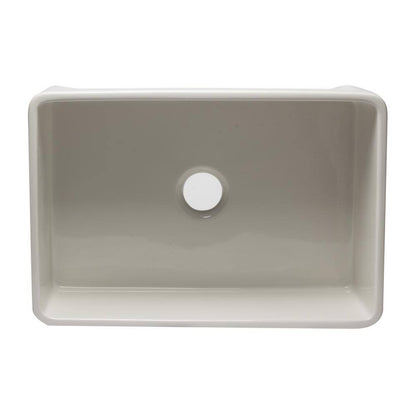 AB3020SB-B Farmhouse Fireclay 29.75 In. Single Bowl Kitchen Sink in Biscuit
