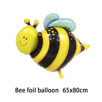 Bumble Bee Theme Party DIY Supplies Kids Birthday Party Decoration Latex Balloon Garland Disposable Tableware Set Baby Shower Su