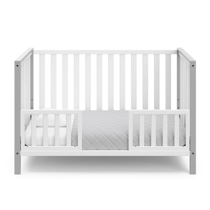 Modern Pacific 4-In-1 Convertible Baby Crib, Pebble Gray