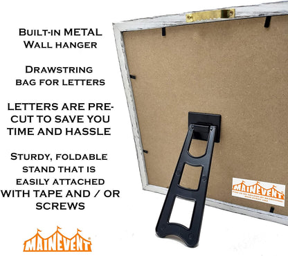 Felt Letter Board with Letters and Numbers 10X10 Inch, Felt Board with Letters Back to School Sign Classroom Decor, Baby Announcement Sign, First Day of School Board, Wifi Password Sign