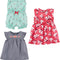 Baby Girls' 3-Pack Romper, Sunsuit and Dress