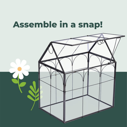 Glass Terrarium with Lid - 9X11X6-Inch Indoor Greenhouse Plant Terrarium Decor Planter Dome - Terrarium Kit Tabletop Greenhouse - Plant Accessories Ideal Gift for Nature Lovers