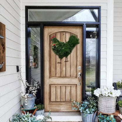 Christmas Chicken Wreath Green Artificial Plants Rooster Wreath for Front Door Christmas Farmhouse Garden Decorations