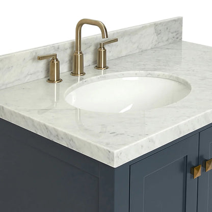 A037S-L-Vo Cambridge 37" Free Standing Single Basin Vanity Set - Brown