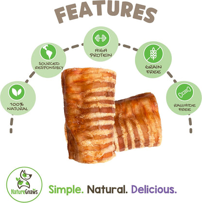 Beef Trachea Chews for Dogs 3" (12 Count) - Long Lasting Natural Crunchy Dog Chew Bones - Rawhide Free