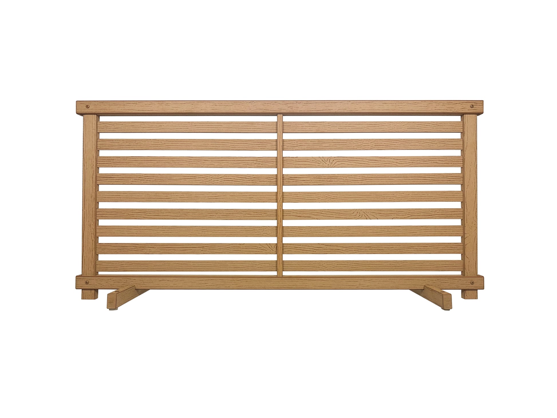 ZP19072 1.8 Ft H X 3.7 Ft W Woodtek Vinyl Cedar Color Slatted Portable Puppy Fence Kit (2 Panels)