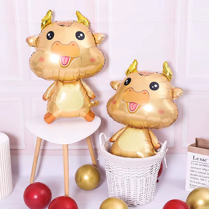 Cartoon Animal Foil Balloons Gold Cows Balloon Milk Cow Air Balloon Birthday Party Decorations Kids Inflatable Toys