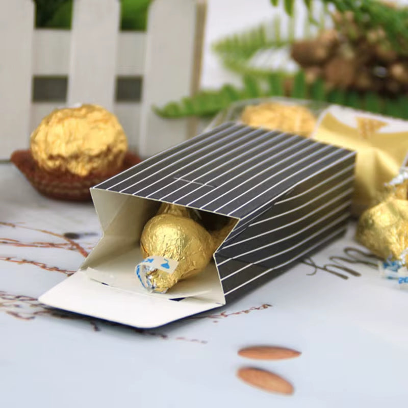 50/100Pcs Bride and Groom Wedding Favor and Gifts Bag Candy Box DIY with Ribbon Wedding Decoration Souvenirs Party Supplies
