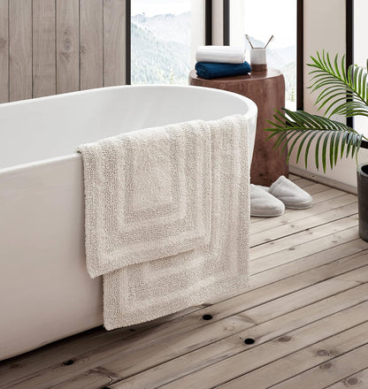 - Bathroom Rugs Set, Soft Tufted Cotton Bathroom Decor, Super Absorbent & Quick Dry (Logan Light Grey, 2 Piece)