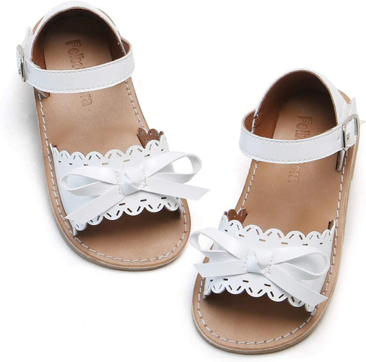 Toddler Girl Sandals - Little Girl Easter Summer Dress Shoes Lightweight Open Toe Beach Holiday.