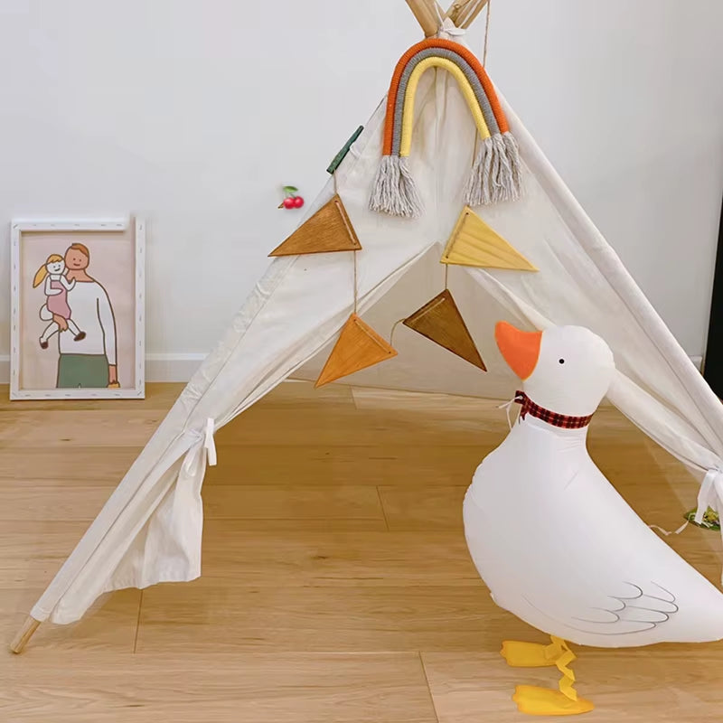 6Pcs Cute Duck Walking Balloons Farm Animal Foil Baloons Baby Farm Party Walking Ballon for Kids Boy Birthday Party Favor