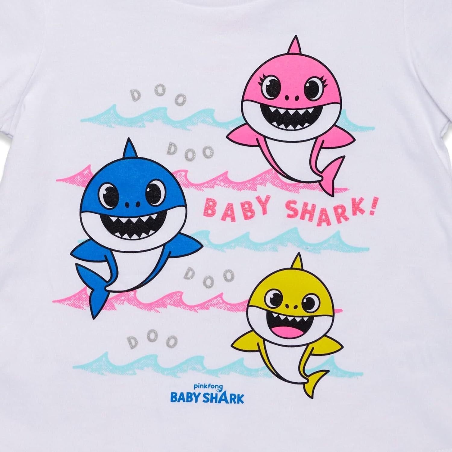 Baby Shark Girls Graphic T-Shirt and Shorts Outfit Set Infant to Little Kid