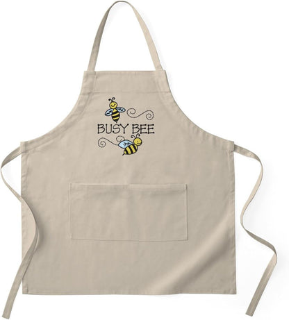 Busy Bees Kitchen Apron with Pockets, Grilling Apron, Baking Apron