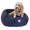 Poly/Cotton Bagel Pet Bed for Dogs, Calming Dog Bed Washable, Medium, Blue