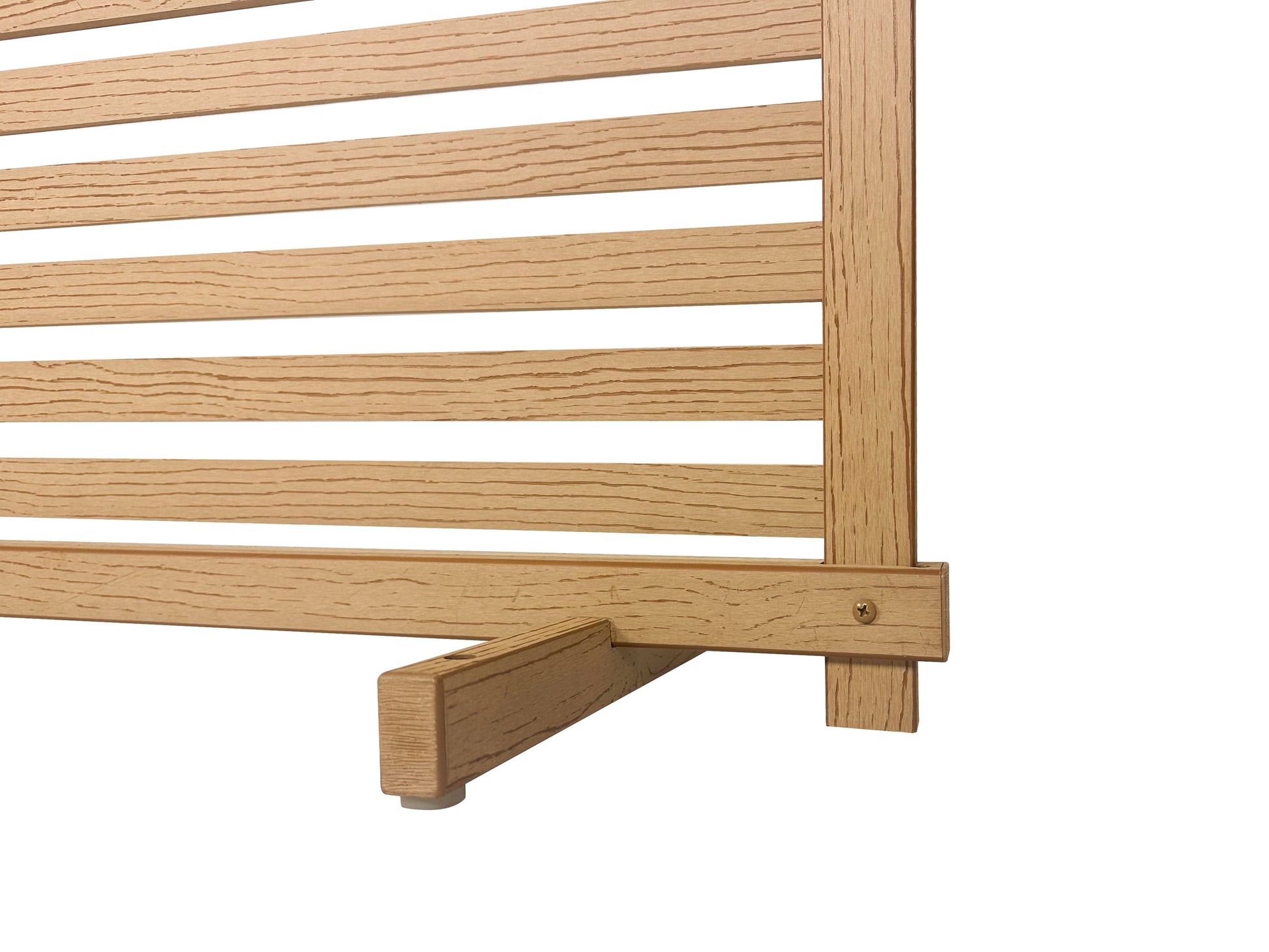 ZP19072 1.8 Ft H X 3.7 Ft W Woodtek Vinyl Cedar Color Slatted Portable Puppy Fence Kit (2 Panels)